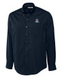 Arizona Wildcats Cutter & Buck Epic Easy Care Fine Twill Mens Big and Tall Dress Shirt Navy Blue Mannequin