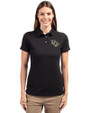 UCF Knights Cutter & Buck Advantage Eco Tri-Blend Pique Womens Polo Black Front