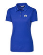 Brigham Young Cougars Cutter & Buck Advantage Eco Tri-Blend Pique Womens Polo Chelan Blue Mannequin