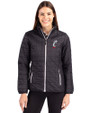 Cincinnati Bearcats Cutter & Buck Rainier PrimaLoft®  Womens Eco Insulated Full Zip Puffer Jacket Black Front