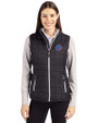 Boise State Broncos Cutter & Buck Rainier PrimaLoft® Womens Eco Insulated Full Zip Puffer Vest Black Front