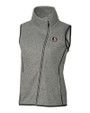 Florida State Seminoles Cutter & Buck Mainsail Sweater Knit Womens Asymmetrical Vest Polished Heather Mannequin