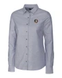 Florida State Seminoles Cutter & Buck Stretch Oxford Womens Long Sleeve Dress Shirt Charcoal Mannequin