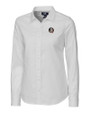 Florida State Seminoles Cutter & Buck Easy Care Stretch Oxford Womens Long Sleeve Button Down Shirt White Mannequin