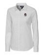 Georgia Bulldogs Cutter & Buck Stretch Oxford Womens Long Sleeve Dress Shirt White Mannequin
