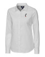Cincinnati Bearcats Cutter & Buck Stretch Oxford Womens Long Sleeve Dress Shirt White Mannequin