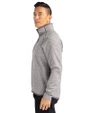 Colorado Buffaloes Cutter & Buck Mainsail Sweater-Knit Mens Big and Tall Half Zip Pullover Jacket Polished Heather Side