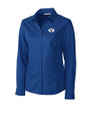 Brigham Young Cougars Cutter & Buck Epic Easy Care Fine Twill Womens Long Sleeve Dress Shirt French Blue Mannequin