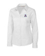 Arizona Wildcats Cutter & Buck Epic Easy Care Fine Twill Womens Long Sleeve Dress Shirt White Mannequin
