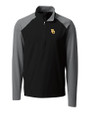 Baylor Bears Cutter & Buck Response Lightweight Hybrid Quarter Zip Mens Pullover Windbreaker Black Mannequin