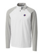 Boise State Broncos Cutter & Buck Response Lightweight Hybrid Quarter Zip Mens Pullover Windbreaker White Mannequin