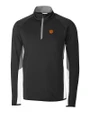 Clemson Tigers Cutter & Buck Traverse Colorblock Stretch Quarter Zip Mens Pullover Black Mannequin