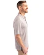 Cincinnati Bearcats Cutter & Buck Forge Pencil Stripe Stretch Mens Polo Polished Medium Gray Side