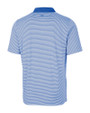 Brigham Young Cougars Cutter & Buck Forge Tonal Stripe Stretch Mens Polo Chelan Blue Mannequin Back