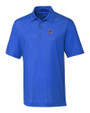 Boise State Broncos Cutter & Buck Pike Double Dot Print Stretch Mens Polo Chelan Blue Mannequin