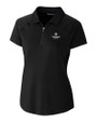 Colorado State Rams Cutter & Buck Forge Stretch Womens Short Sleeve Polo Black Mannequin