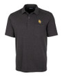 Baylor Bears Cutter & Buck Advantage Tri-Blend Jersey Mens Pocket Polo Black Heather Mannequin
