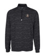 Florida State Seminoles Cutter & Buck Traverse Stretch Eco Camo Print Quarter Zip Mens Pullover Black Mannequin