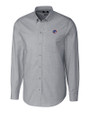 Boise State Broncos Cutter & Buck Stretch Oxford Mens Long Sleeve Dress Shirt Charcoal Mannequin