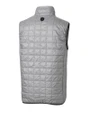 Florida State Seminoles Cutter & Buck Rainier PrimaLoft® Mens Big and Tall Eco Insulated Full Zip Puffer Vest Polished Medium Gray Mannequin Back