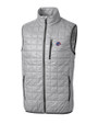 Boise State Broncos Cutter & Buck Rainier PrimaLoft® Mens Eco Insulated Full Zip Puffer Vest Polished Medium Gray Mannequin