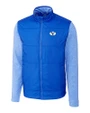 Brigham Young Cougars Cutter & Buck Stealth Hybrid Quilted Mens Big and Tall Full Zip Windbreaker Jacket Chelan Blue Mannequin