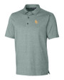 Baylor Bears Cutter & Buck Forge Heathered Stretch Mens Polo Hunter Heather Mannequin