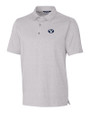 Brigham Young Cougars Cutter & Buck Forge Heathered Stretch Mens Polo Polished Heather Mannequin