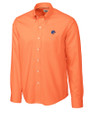 Boise State Broncos Cutter & Buck Epic Easy Care Nailshead Mens Long Sleeve Dress Shirt College Orange Mannequin