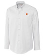 Clemson Tigers Cutter & Buck Epic Easy Care Nailshead Mens Long Sleeve Dress Shirt White Mannequin