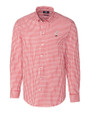 Cincinnati Bearcats Cutter & Buck Easy Care Stretch Gingham Mens Long Sleeve Dress Shirt Cardinal Red Mannequin