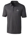 Colorado State Rams Cutter & Buck Pike Mini Pennant Print Stretch Mens Big and Tall Polo Black Mannequin