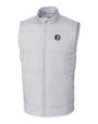 Florida State Seminoles Cutter & Buck Stealth Hybrid Quilted Mens Big and Tall Windbreaker Vest Polished Medium Gray Mannequin