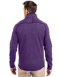 Clemson Tigers Cutter & Buck Mainsail Sweater-Knit Mens Full Zip Jacket College Purple Heather Back