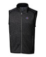 Boise State Broncos Cutter & Buck Mainsail Sweater-Knit Mens Full Zip Vest Charcoal Heather Mannequin