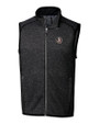 Florida State Seminoles Cutter & Buck Mainsail Sweater-Knit Mens Full Zip Vest Charcoal Heather Mannequin