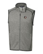 Florida State Seminoles Cutter & Buck Mainsail Sweater-Knit Mens Full Zip Vest Polished Heather Mannequin