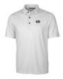 Brigham Young Cougars Cutter & Buck Pike Double Dot Print Stretch Mens Big and Tall Polo Charcoal Mannequin
