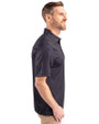 Clemson Tigers Cutter & Buck Pike Double Dot Print Stretch Mens Big and Tall Polo Black Side