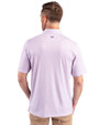 Clemson Tigers Cutter & Buck Pike Double Dot Print Stretch Mens Big and Tall Polo College Purple Back