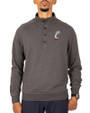 Cincinnati Bearcats Cutter & Buck Saturday Cotton Blend Mens Mock Pullover Sweatshirt Charcoal Heather Front