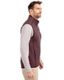 Virginia Tech Hokies Cutter & Buck Mainsail Sweater-Knit Mens Full Zip Vest Bordeaux Heather Side