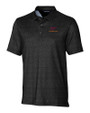Virginia Tech Hokies Cutter & Buck Pike Micro Floral Print Stretch Mens Polo Black Mannequin