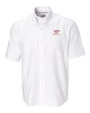Virginia Tech Hokies Cutter & Buck Epic Easy Care Nailshead Mens Big and Tall Short Sleeve Dress Shirt White Mannequin