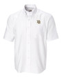 Marquette Golden Eagles Cutter & Buck Epic Easy Care Nailshead Mens Big and Tall Short Sleeve Dress Shirt White Mannequin