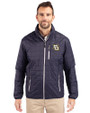 Marquette Golden Eagles Cutter & Buck Rainier PrimaLoft®  Mens Big and Tall Eco Insulated Puffer Jacket Dark Navy/Silver Front
