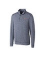 Gonzaga Bulldogs Cutter & Buck Shoreline Heathered Quarter Zip Mens Big and Tall Pullover Liberty Navy Heather Mannequin