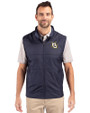 Marquette Golden Eagles Cutter & Buck Stealth Hybrid Quilted Mens Windbreaker Vest Liberty Navy Front