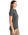 Marquette Golden Eagles Cutter & Buck Advantage Eco Tri-Blend Pique Womens Polo Elemental Grey Side
