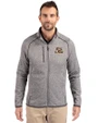 LSU Tigers Cutter & Buck Mainsail Sweater-Knit Mens Big & Tall Full Zip Jacket Polished Heather Front